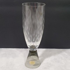 DAMAGED Rosenthal Fortuna Teardrop Smoke Stem 6.5″ Cordial Glass Vtg MCM