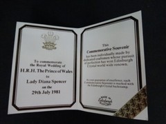 4 Edinburgh Crystal Royal Wedding Charles + Diana Commemorative Old Fashioned