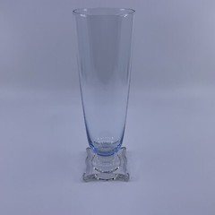 Seneca Glass Crystal 903 16oz Slim Jim Light Blue With Clear Base