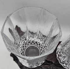 Cristal D’Arques Durand Crystal Longchamp Pattern Flat Tumbler Set 2