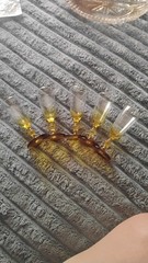 Vintage Libby Amber Cordial Glasses Set of 5 MCM Mid Century