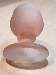 Vintage Indiana Glass Tiara Exclusive Pink Frosted Goblet Excellent Condition