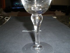 6 – Steuben Teardrop in Stem Cocktail Wine Glasses – 5.5″ – Signed «S» – VG Cond