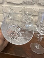 Crystal Wine Glasses American Heritage by ST GEORGE elegant stems Set Of 9