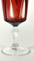 Vintage Cristal D’Arques Durand Gothic Arch Ruby RED Wine Glass