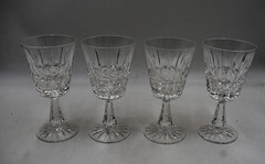 BEAUTIFUL SET OF 4 WATERFORD CUT CRYSTAL KYLEMORE LARGE WATER GOBLETS – STEMWARE