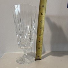 Godinger Gramercy 16 oz. Lead Crystal Iced Tea Glasses Goblets 7 3/4″ Set of 6