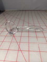 Vintage Clear Glass Mayonnaise, Sauce Spoon