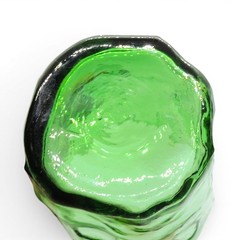 Vintage Mid Century Tex Decatur Glass Thumbprint Tumbler Green