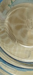 SET 4 Federal Short Glass Game Birds & Flamingo’s Clear & Blue Tumblers 3 ¼”