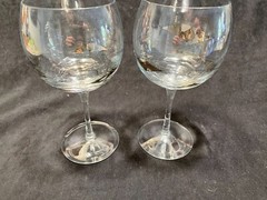 Milano Romanian Mosaic Crystal Balloon Glasses 8″, (2)