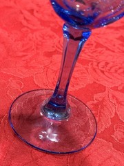 Stunning Vintage Avon Fostoria American Blue Goblets Set Of 10 Ex Cond 1980s