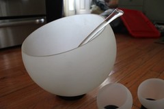 Vintage 1960s Berkeley House Italy Hand Blown Punch Bowl Set – Never Used – NOS