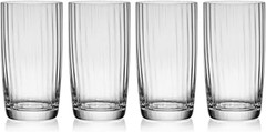 Optic Set of 4 Highball Beverage Tall Glasses, 18 Ounce
