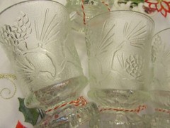 Ponderosa Pine footed glasses (Set of four) GA-A-29