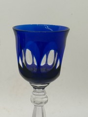 4 Barthmann Bleikristall aperatif glasses,red/blue/green/ purple