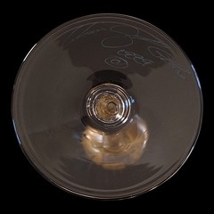 Union Street Manhattan Gold Claret Wine Glasses (2) Signed 10 1/2″