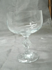 Vtg Imports Assoc. Bohemian CLAUDIA Set of 6 Champagne Tall Sherbet Glasses EC 1