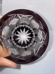 Nachtmann Bleikristall Deep Ruby Wine Old Fashioned Traube Glass