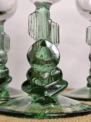Cristal D’Arques Siesta Margarita Glasses Set 4 Cactus Stem Vintage Barware