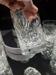 7 Tumblers DOF 4″ Glasses fans Pinwheel buzzstar crystal Leanore American Cut