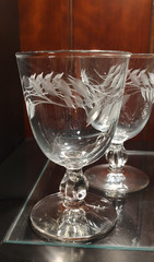 VTG Set of 4 Libbey Water Goblets Wheat Glasses (Stem 3003 Cut) Discontinued