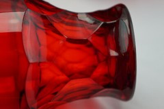 Georgian Ruby (6) Flat Tumblers, 5″, Cut Bottom (BOX B) (B53)
