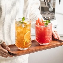 Hand Blown Vintage Highball Glasses Stylish Cocktail Tumblers Unique Arch Design