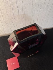 Baccarat Red Octagon Model Crystal Glass Vase
