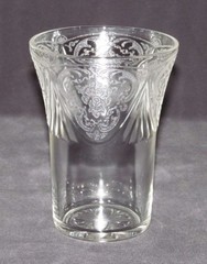 Hazel Atlas Glass ROYAL LACE Crystal Flat Water Tumbler (Plain)