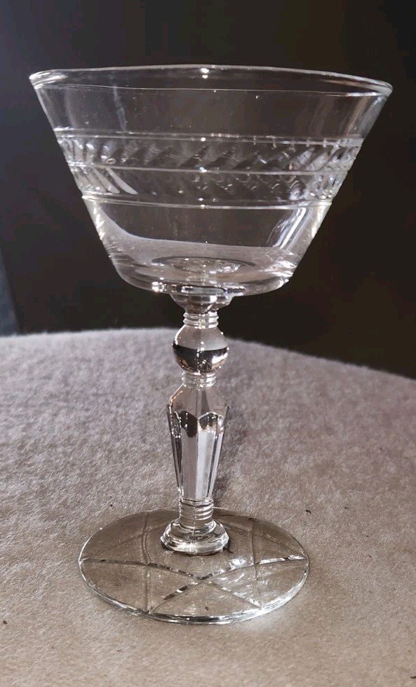 VTG Rock Sharpe Jefferson Liquor Star of David Base Glass Laurel Wreath Band
