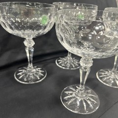 Galway Crystal Shannon Pattern Champagne/Tall Sherbet Glass Set of 4-NEW