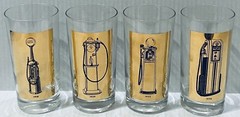 VINTAGE MCM GAS PUMP ⛽️ HIGHBALL GLASSES-5 5/8”