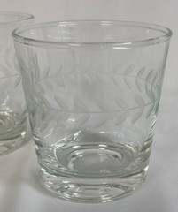 Anchor Hocking Laurel Gray Cut 6 oz Juice Glasses Set of 3 Replacments