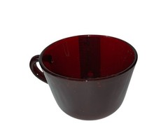 Set Of 3 – Vintage Royal Ruby RED Tea Cups Anchor Hocking – 2.5”T x 3.25”D