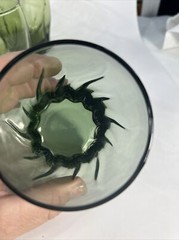 Ivy Green Star Fire Swirl Drining Glasses Anchor Hocking set of 11