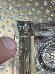 Pair Faceted Gilded Charles X Crystal Bar Glasses