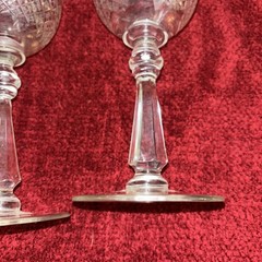 2 Arcadia Caesar Wine Glasses Mint Condition 7 1/2 Inches