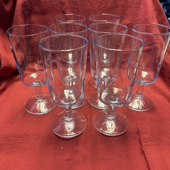 Vintage DUZ Light Aqua Blue Drinking Glasses 1950’s Promo 6.75″ Set Of 8 – NEW!