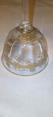Set 4 Crystal French Empire Champagne Glasses Etched Gold Flowers Ivy Exquisite