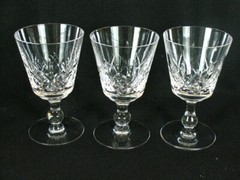 3 Mint Stuart Glengarry Cambridge Cut Crystal Glass 6” Water Goblets
