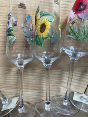 Lot of 8 Portmeirion Botanic Garden 10.25 Inch Flutes NOS Free Shipping