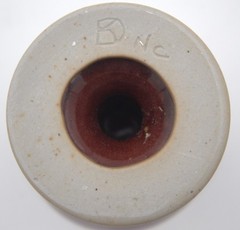 DK Clay NC Studio Pottery Goblet Chalice Tumblers Oxblood Glaze Pair 6.625″