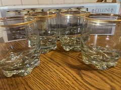4 Cellini Short Crystal Glasses 9.75 oz