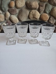 Vintage Imperial Glass Cape Cod Clear Water Goblet 5 1/2 Inch Set Of 4