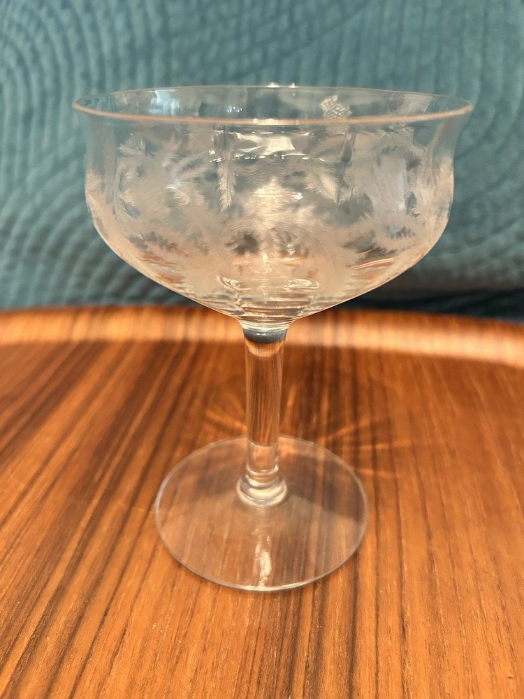 Central Glass Works Thistle Champagne Glass