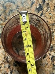 Vintage Mid Century Barware Glasses Textured Red With 14k Gold Trim & Design