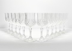 Cristal d’Arques “Longchamp” 12 Crystal Cordial Liqueur Wine Glasses 4 5/8” 2oz