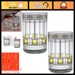 Set of 2 14oz Double Old Fashioned Glasses – Tree of Life Design, Gift Boxed