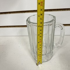 Vintage Libbey Beer Mugs Steins Root Beer Mugs 16 oz Ribbed Clear Heavy Set of 2